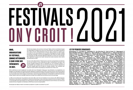 Festivals 2021 on y croit!